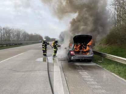 Feuerwehr Sande Neustadtg&ouml;dens Brand Autobahn