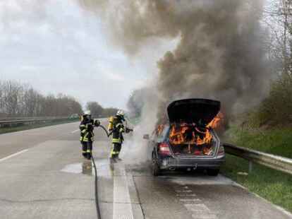 Feuerwehr Sande Neustadtg&ouml;dens Brand Autobahn