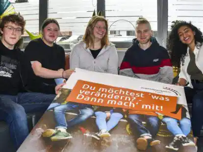 Zetels junge Parlamentarier: (von links) Tristan W. Blischke, Lotta Wagner, Fenke Ahlers, Jannick Thomas und Sham Alshao.