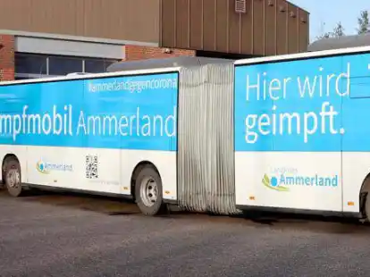 Auch in dieser Woche unterwegs: das Impfmobil des Landkreises: Termine buchen kann man unter impftermine.ammerland.de