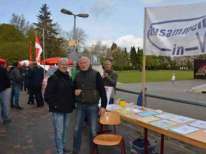 Besuchten die Mai-Kundgebung: B&auml;rbel Goedelt und Hanns Weweler