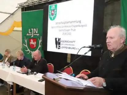 Auf ein ungewohntes Jagdjahr blickt der Vorstand der J&auml;gerschaft Cloppenburg zur&uuml;ck (von rechts): Bernd Kurmann, Harald Nienaber, Georg Flerlage, Monika Gansel und Herbert Pitann.