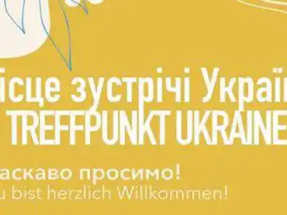 Ein  Flyer auf Deutsch und Ukrainisch: So sollen die Menschen angesprochen werden, die sich jeden Mittwoch zum Austausch im freikirchlichen Gemeindezentrum Augustfehn treffen k&ouml;nnen.