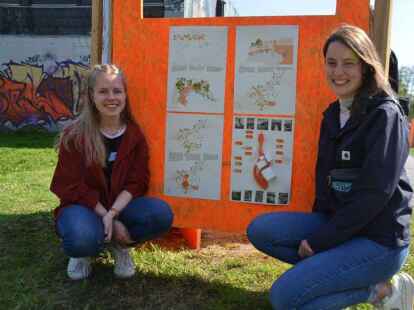 Haben im Zweierteam gearbeitet (von links): Tabita Jacobs und Sabrina Addicks