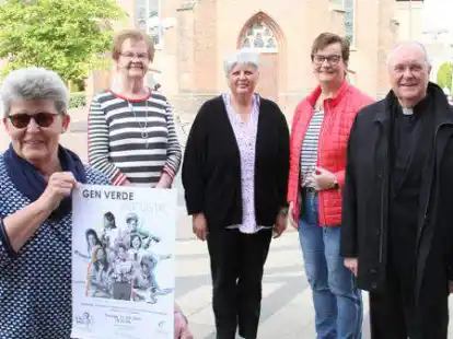 Informierten &uuml;ber das Konzert (v.l.): Christa Br&ouml;ring, Maria Fleming, Gunda Hinrichs, Dagmar Haake und Pfarrer Paul Horst.