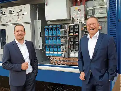 Gastgeber in Ahlhorn: die Gr&auml;per-Gesch&auml;ftsf&uuml;hrer Dr.  Ralf Jungblut (links) und Jens Peters.