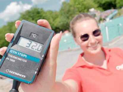 32 Grad &ndash; das war am Montag bei Sonnenschein die Lufttemperatur im Olantis-Freibad.