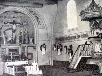 Blick in die lutherische St. Barbara-Kirche in Strackholt. Bild: Archiv Maske