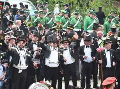 Das Regiment trifft im Krandel ein &ndash; 2019 war dies zuletzt der Fall. Hier wird jetzt endlich ein neuer K&ouml;nig ermittelt.