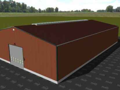 So soll die neue Bootshalle an der Schleuse Osterhausen aussehen.