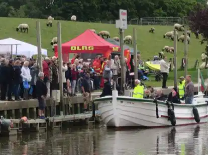 Helgol&auml;nder B&ouml;rteboote sollen am Sonnabend, 18. Juni, ein Blickfang beim Hafenfest in Absersiel sein.