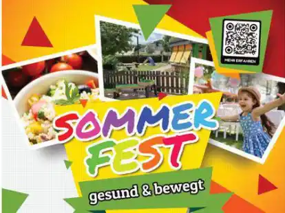 Mit diesem Plakat wird f&uuml;r das gro&szlig;e Kinderfest geworben.