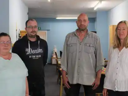 Die Mitarbeiter in der Schn&uuml;sterstuv: Marina Bach (von links), Jan-Sebastian von Aschwege, Ralf Heinje und Ursula Heyen.
