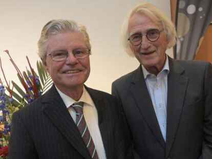 Ein Pionier der Klimaforschung und ein Vorreiter der Energieforschung:   Hartmut Gra&szlig;l (links) und Joachim Luther.