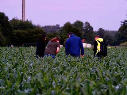 Rund um den Woldweg in Wehnen wurde am Dienstag bis in die Nacht nach Joe gesucht.