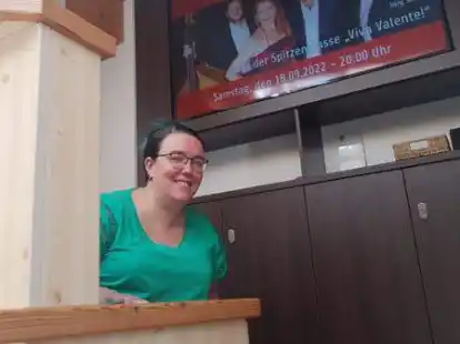 An der Kasse der Neerstedter B&uuml;hne, um die n&auml;chste Saison vorzubereiten: Annika Stolle