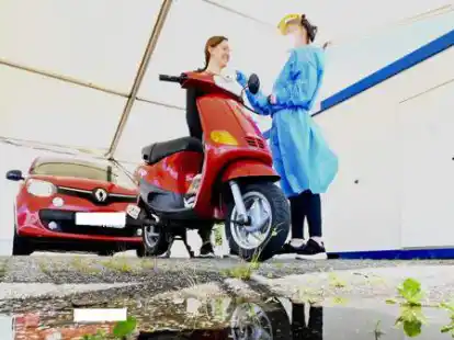 Hat in dieser Woche geschlossen: Das Drive-in-Testzentrum an der Weser-Ems-Halle in Oldenburg.