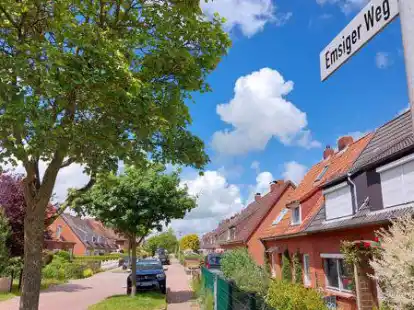 Blick auf den &auml;lteren Siedlungsteil von Conrebbersweg (hier: Emsiger Weg).