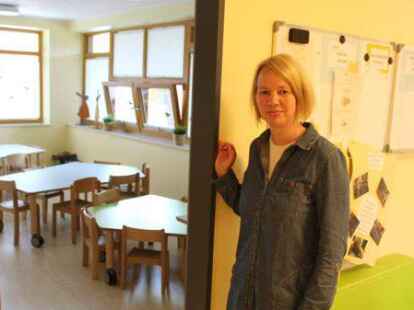 Kita-Leiterin Sandra Sparr: Seit Monaten ist der Anbau des Kindergartens Heinrich Kunst fertig. Jetzt soll er offiziell er&ouml;ffnet werden.