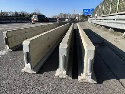Mobile Schutzw&auml;nde an der A28 m&uuml;ssen f&uuml;r die zweite Bauphase umgebaut werden: Auf der Autobahn in Oldenburg kommt es daher wieder zu einer Vollsperrung.