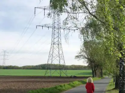 Diese Stromtrasse von Elsfleth nach Ganderkesee zum Umspannwerk Schlutter, hier am Fahrener Weg, wird durch einen Neubau bis 2030/31 ersetzt.