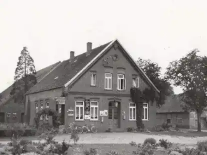 Die Gastwirtschaft Aum&uuml;ller um 1960.