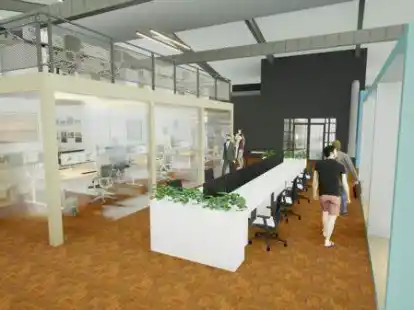 So soll das Start-Up-Center innerhalb des Innovationscampus aussehen.