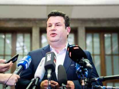 Hubertus Heil (SPD), Bundesminister f&uuml;r Arbeit und Soziales, pr&auml;sentierte in Berlin seine Pl&auml;ne  zum B&uuml;rgergeld.