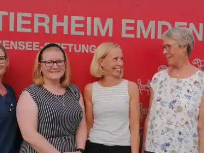 Kann &uuml;ber die Entwicklung der Einnahmen aufatmen: der verj&uuml;ngte Vorstand (von links) mit Inga Richardt (1. Vorsitzende), Wiebke M&ouml;ller (neue Schriftf&uuml;hrerin), Simone Kirschke (neue Kassenwartin) und Birgit Egberts (2. Vorsitzende).