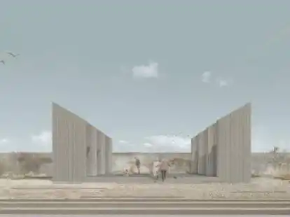 Der Entwurf einer h&ouml;lzernen &bdquo;B&uuml;hne f&uuml;r das Watt&ldquo; &uuml;berzeugte die Jury.