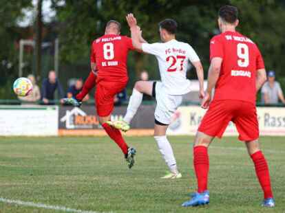 Patrick de Buhr trifft im Anschluss an eine Ecke zum 1:0 (47.)
