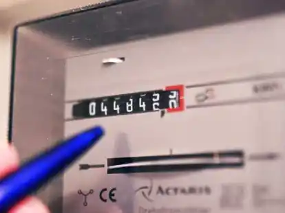 Ein Drehstromz&auml;hler, aufgenommen in einem Haushalt.