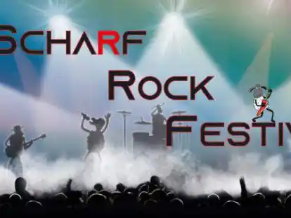 Das ist das Logo des Scharfrock-Festivals.