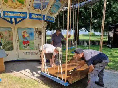 Der Aufbau der Bad Zwischenahner Woche war im vollen Gang. Nun kann&rsquo;s los gehen.