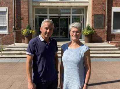 M&ouml;chten Rastede gemeinsam mit B&uuml;rgerinnen und B&uuml;rgern klimaneutral machen: Gemeindepressesprecher Ralf Kobbe und Klimaschutzmanagerin Evelyn Brudler.