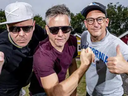 Fettes Brot: Boris Lauterbach alias &bdquo;K&ouml;nig Boris&ldquo; (von links), Martin Vandreier alias &ldquo;Doktor Renz&ldquo; und Bj&ouml;rn Warns alias &bdquo;Bj&ouml;rn Beton&ldquo;