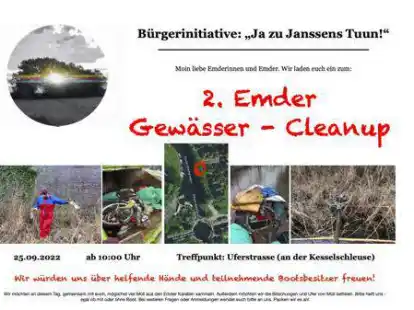 Die B&uuml;rgerinitiative &bdquo;Ja zu Janssens Tuun&ldquo; l&auml;dt zum zweiten Mal zur Gew&auml;sserreinigung ein.
