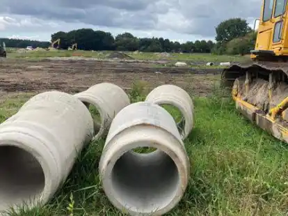 Hier entstehen Haferweg, Dinkelgasse und Kornweg: das Neubaugebiet Hoher Weg in Falkenberg.