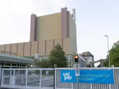 Blick auf das Steinkohlekraftwerk Heyden von Betreiber Uniper erkl&auml;rte.