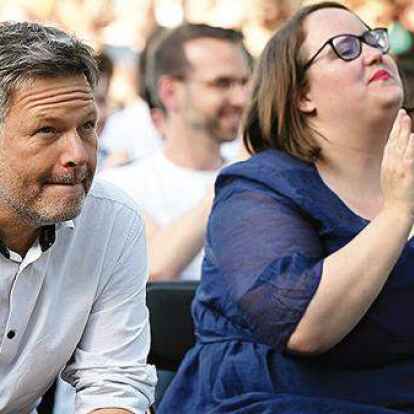 Robert Habeck, Bundesminister f&uuml;r Wirtschaft, und Ricarda Lang, Gr&uuml;nen-Vorsitzende