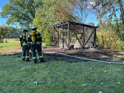 Ein Unterstand hat am Zollweg in Neuenburg gebrannt.