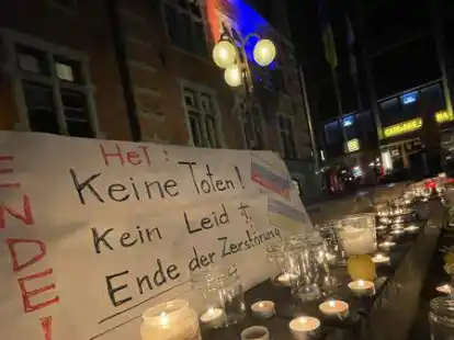 Auch in Oldenburg hoffen die Menschen auf ein Ende des Krieges in der Ukraine.
