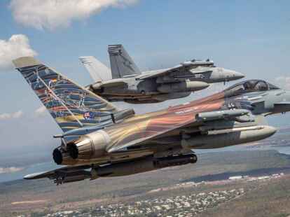 Die Eurofighter der deutschen Luftwaffe waren zur &Uuml;bung im australischen Darwin.