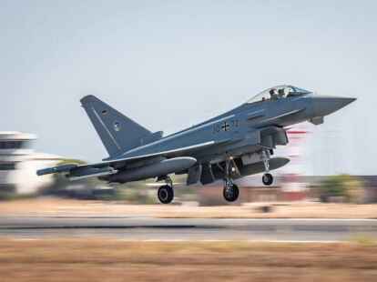 Die Eurofighter der deutschen Luftwaffe waren zur &Uuml;bung im australischen Darwin.