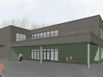 So k&ouml;nnte das neue Geb&auml;ude (Oberstufenhaus/Lernwerkstatt) am ULF aussehen.