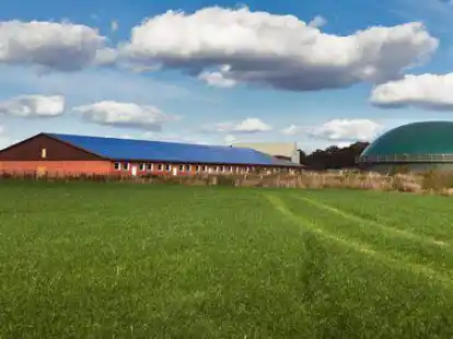 Die Biogasanlage des Familienbetriebs J&ouml;rn Ahlers in D&uuml;ngstrup: Die Pl&auml;ne zur Erweiterung erhielten im Verwaltungsausschuss gr&uuml;nes Licht.