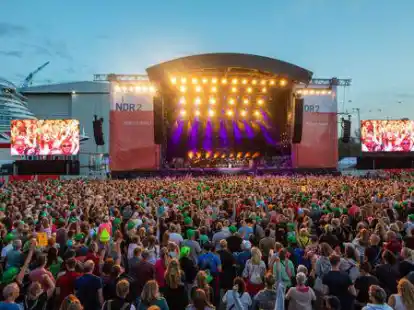 Tausende von Besuchern genossen das Festival auf dem Gel&auml;nde der Meyer Werft.