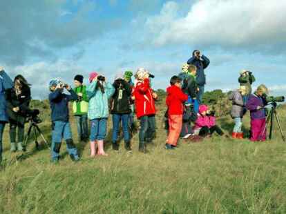 Die Vogelbeobachtung ist nicht nur etwas f&uuml;r Erwachsene, sondern auch f&uuml;r Kinder.  Fotografin: Swaantje Fock/Nationalpark