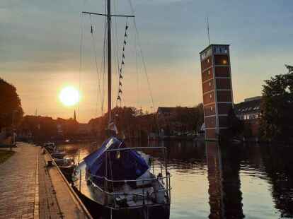 Sonnenuntergang am Falderndelft: Hans Joachim W&uuml;st hat dieses Foto bei einem abendlichen Bummel aufgenommen.