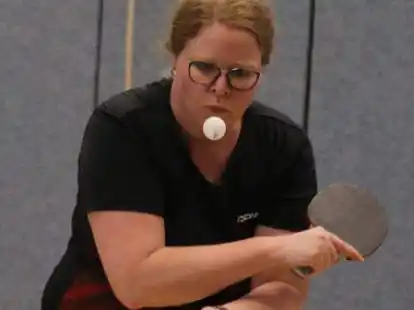 Konnte als einzige Spielerin des SV Molbergen ein Einzel im Duell mit dem SV Bawinkel gewinnen: Melanie Hanneken (hier in einem vorherigen Spiel)